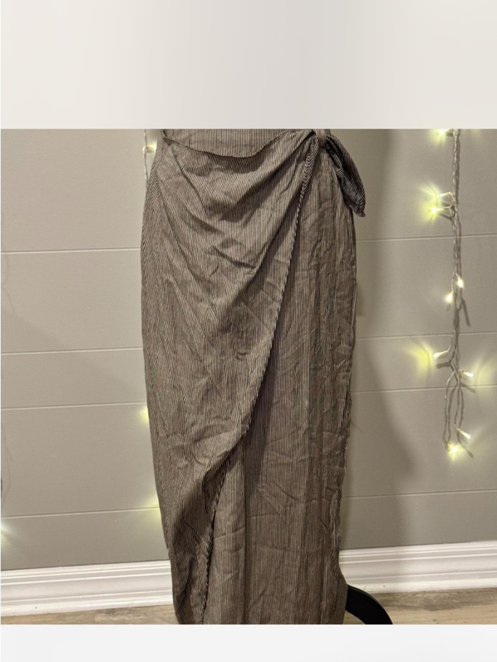 Striped Wrap Maxi Skirt size 10 Medium